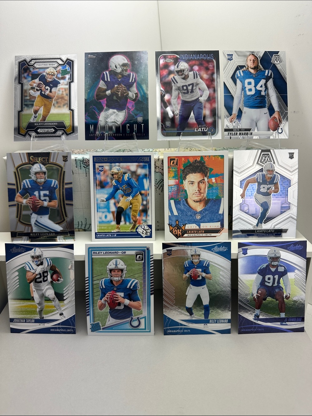 11 Colts rookie cards: Laiatu Latu/Warren/Leonard/Anthony Richardson/Tuimoloau